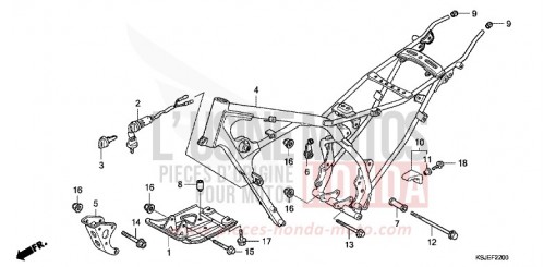 FRAME BODY CRF100FB de 2011